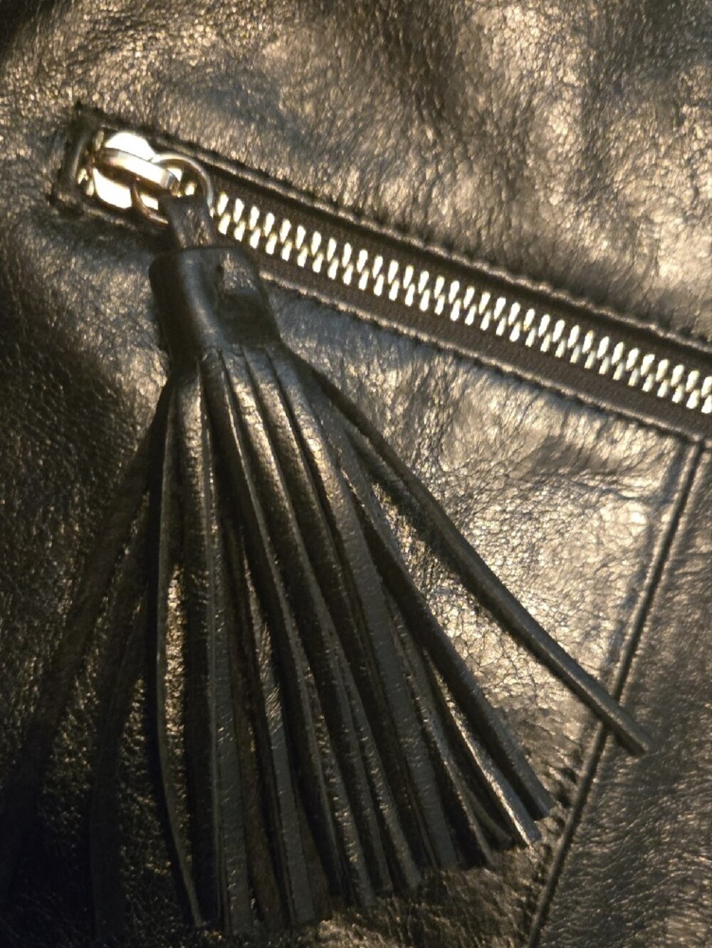NWOT Aqua Madonna Black Calf Hair Leather Tote Bag + New Crossbody Strap - Picture 7 of 11